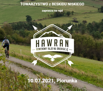 HAWRAN 2021 Rowerowy Rajd na Orientacj Piorunka, Beskid Niski, trasa sportowa dystans 78km (przewyszenie 2260) - 10.07.2021