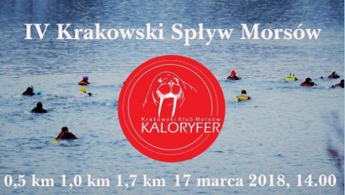 IV Krakowski Spyw Morsw Krakw, pywanie z bojk w petwach dystans 1km - 17.03.2018