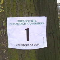 Poranny Bieg po Plantach Krakowskich Krakw, dystans 3,3km - 22.11.2014