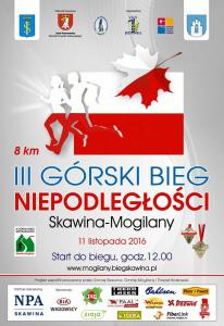 III Grski Bieg Niepodlegoci Skawina-Mogilany dystans 8km - 11.11.2016