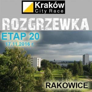 Kraków City Race Rozgrzewka Etap #20 Rakowice Kraków Sprint Nocny, trasa Mistrz dystans 4,8km - 17.11.2016